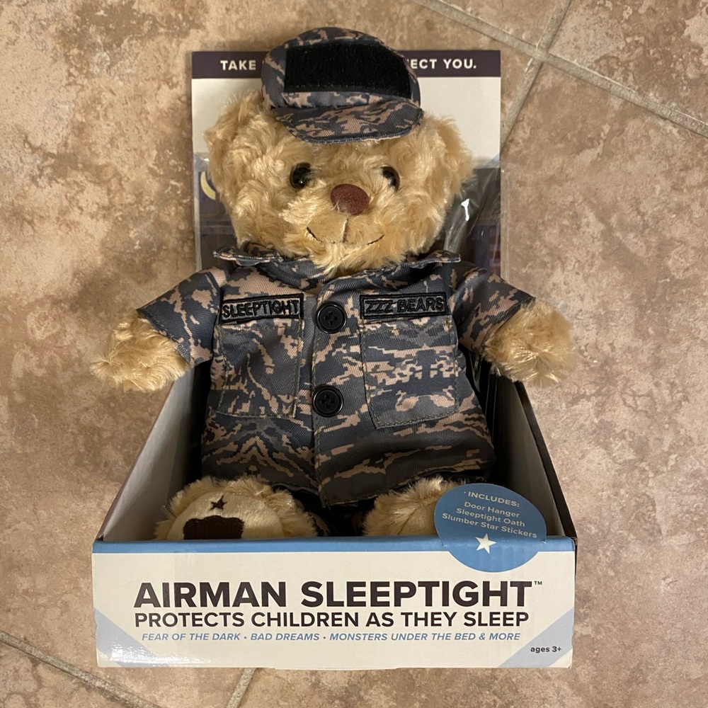Airman Sleep Tight Teddy Bear with Storybook & Sleep System - NWT!